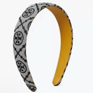 New Tory Burch navy blue and yellow headband